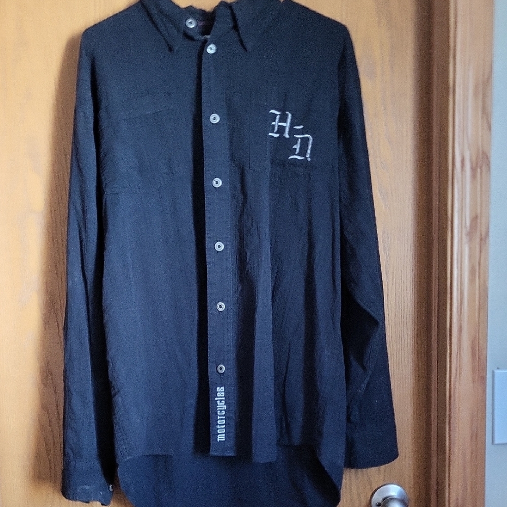 Harley-Davidson Black Button-Up Shirt